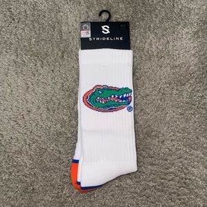 NWT M/L Strideline Florida Gator Knit Crew Socks